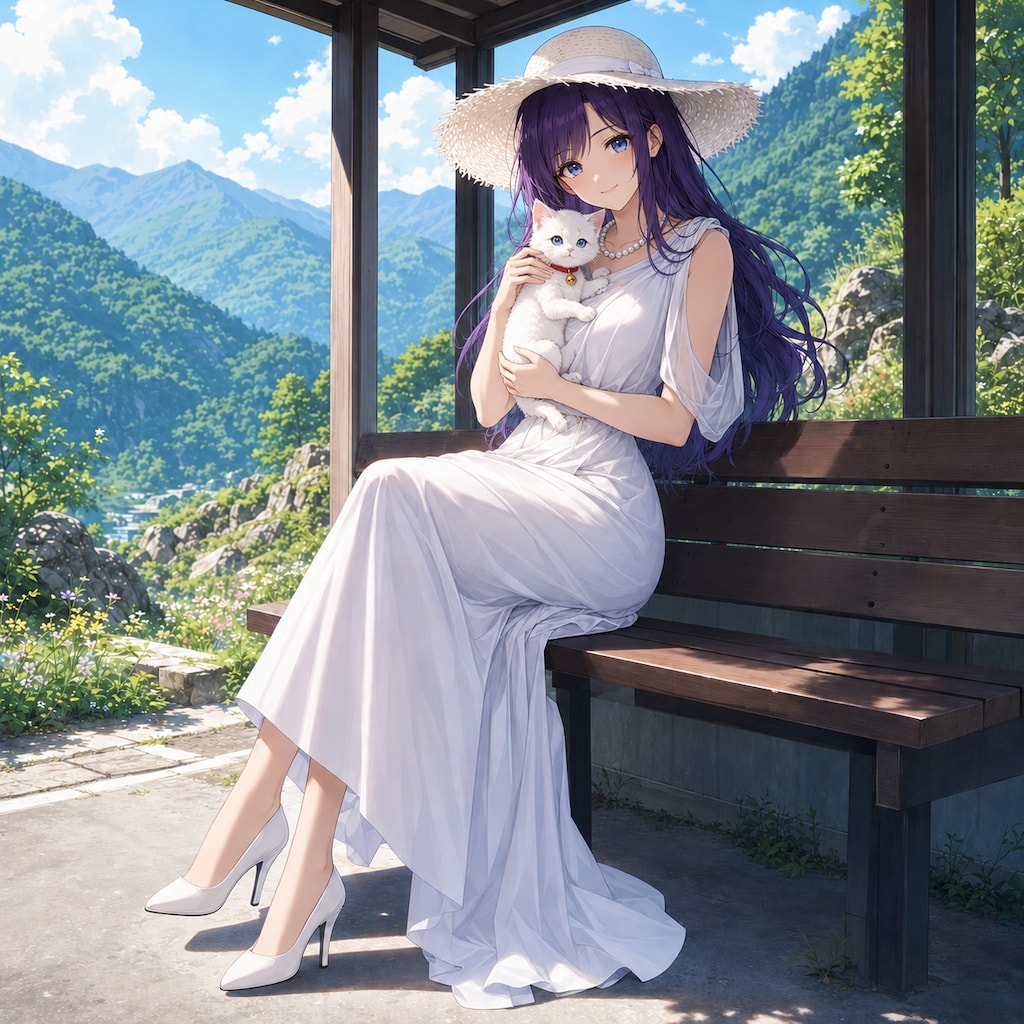 白い麦わらとワンピース２