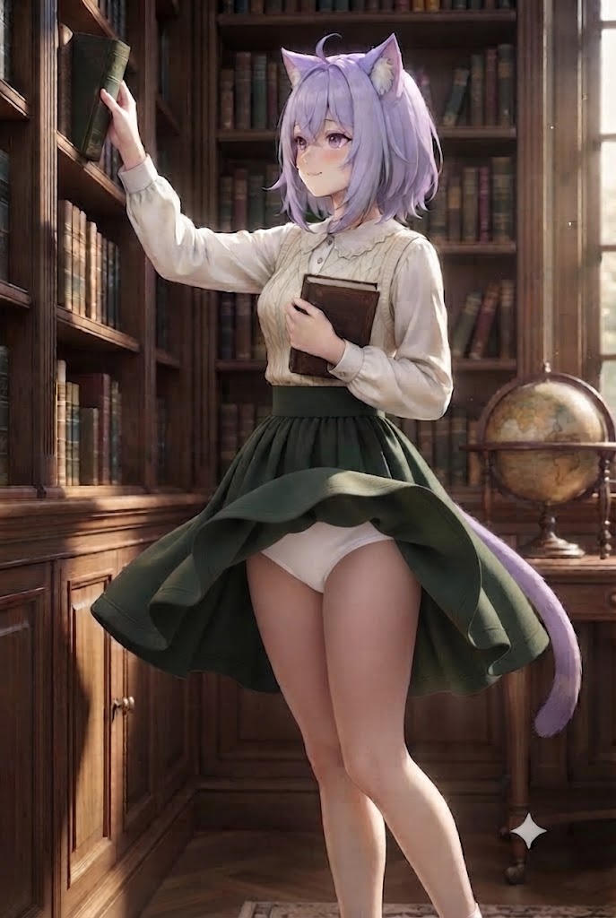 書庫のパンチラのシス