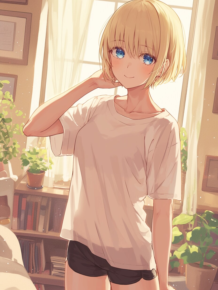 マッシュカットの子✨64 | の人気AIイラスト・グラビア