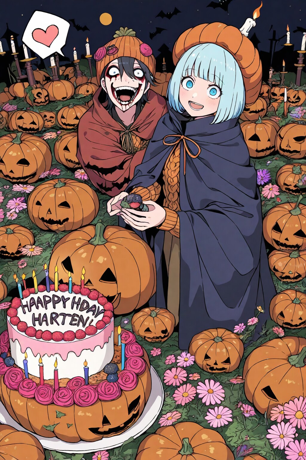 ハロウィンナイトの青髪ちゃん