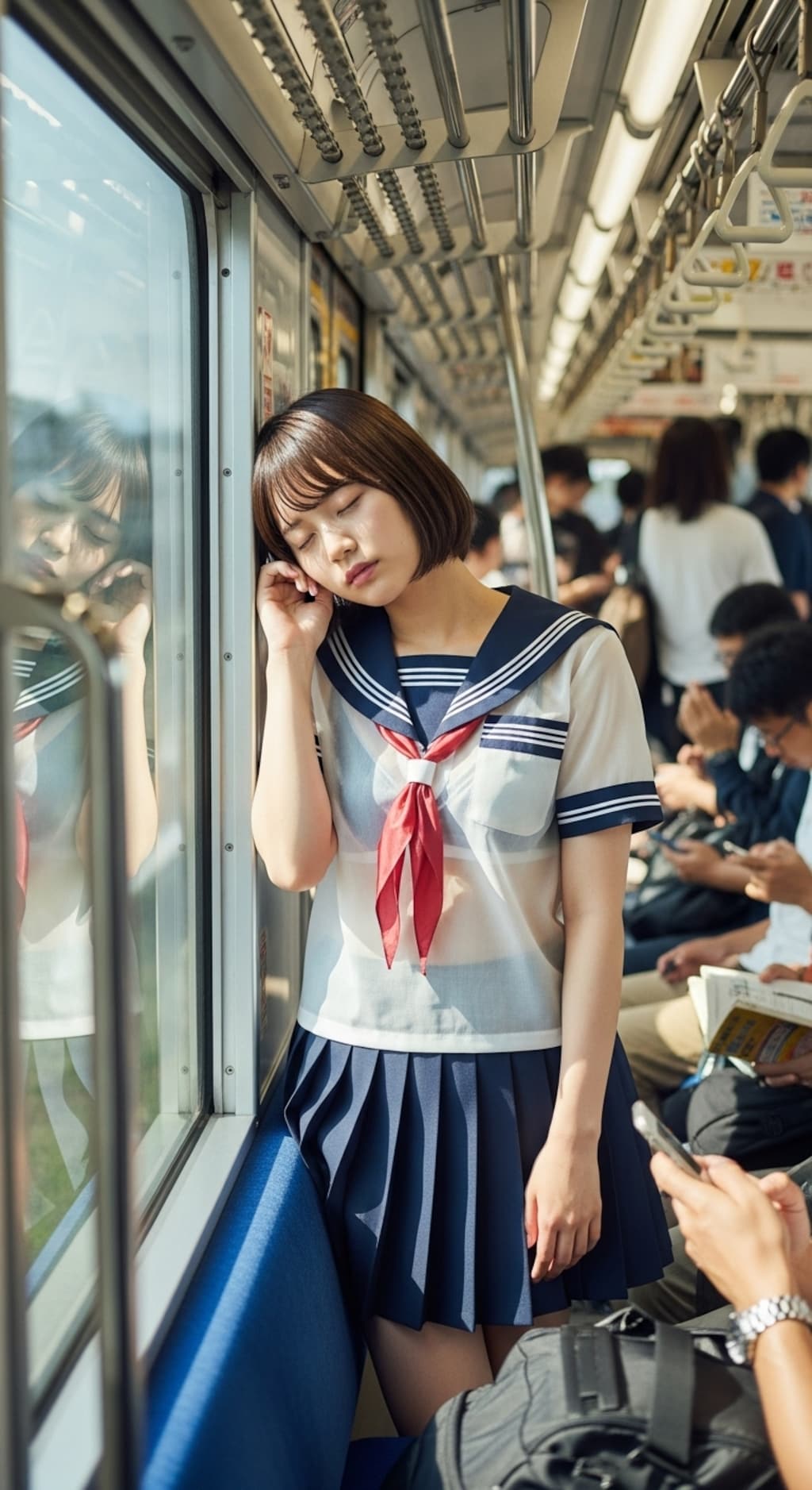 ちょい透けセーラー服