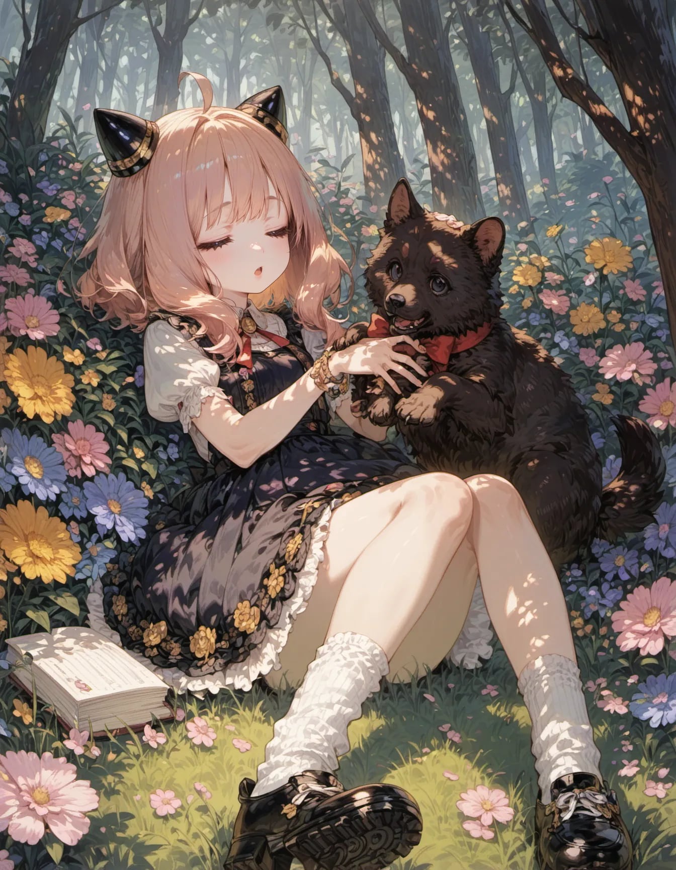 The Puppy and the Flower Reader | の人気AIイラスト・グラビア