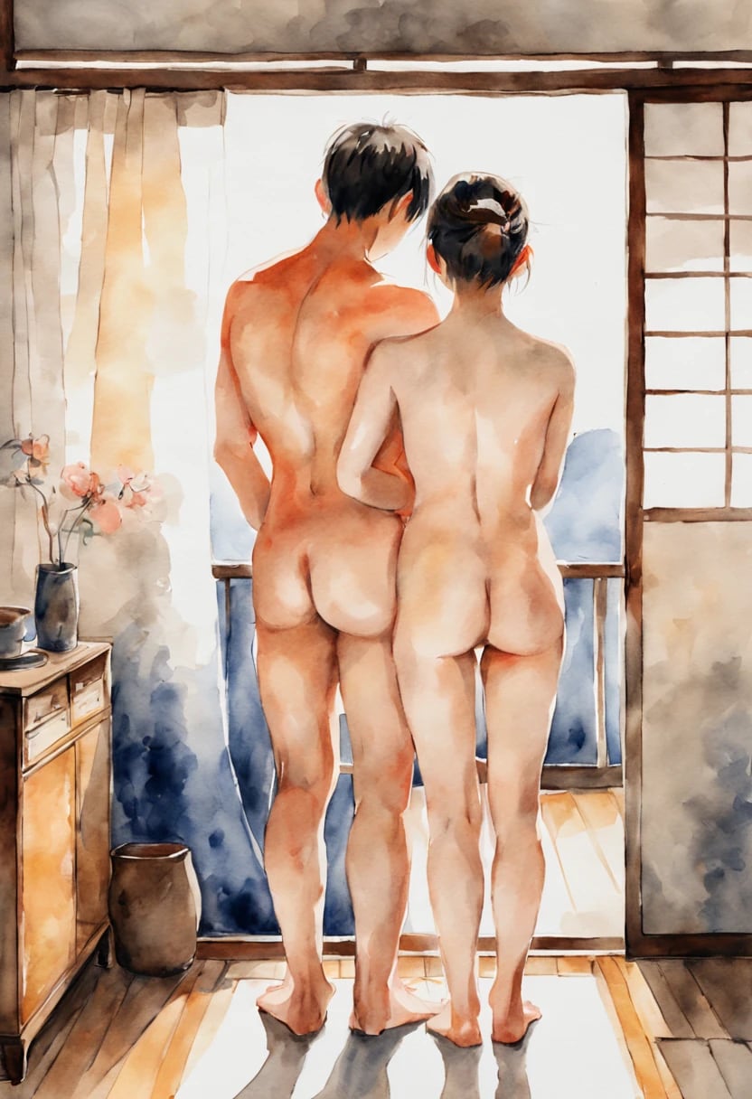 寄り添う背中