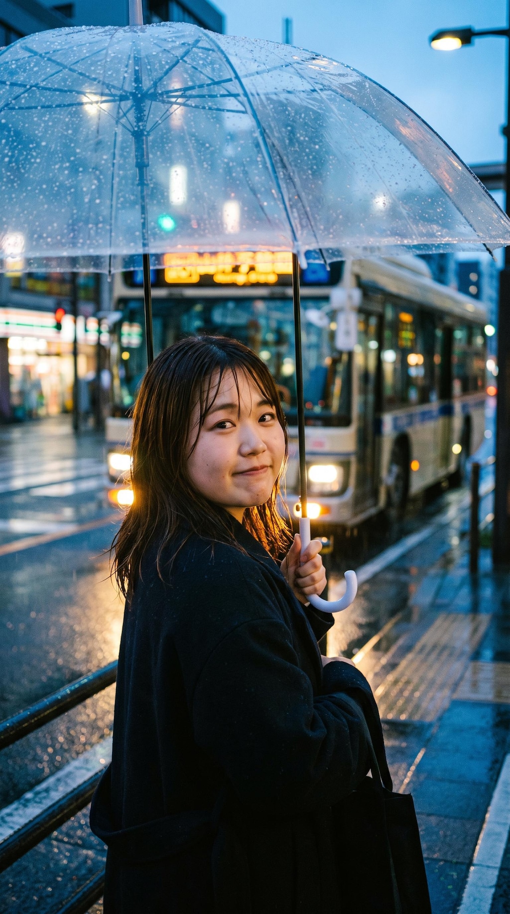 Waiting Beneath the Clear Umbrella