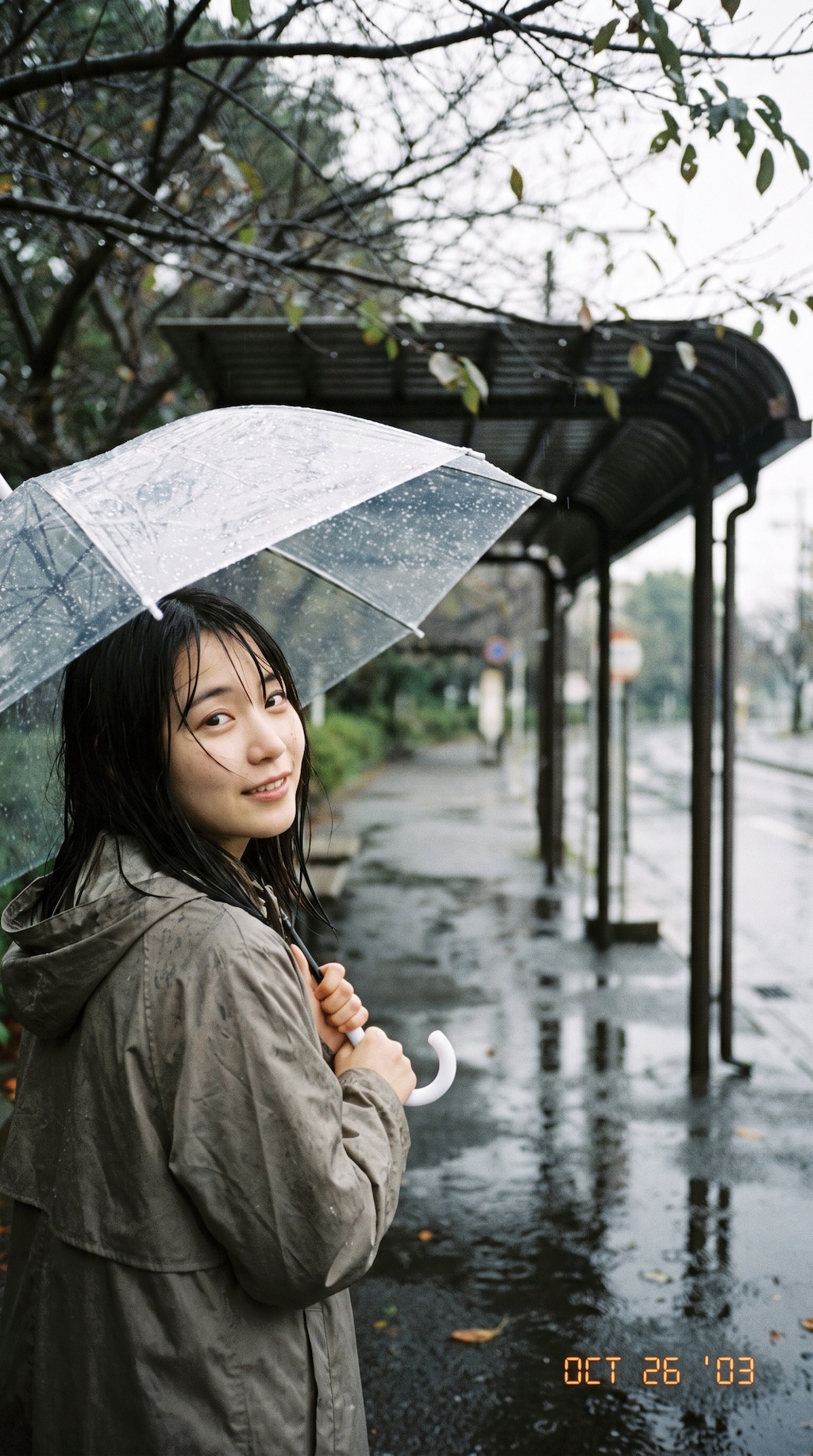 Waiting Beneath the Clear Umbrella