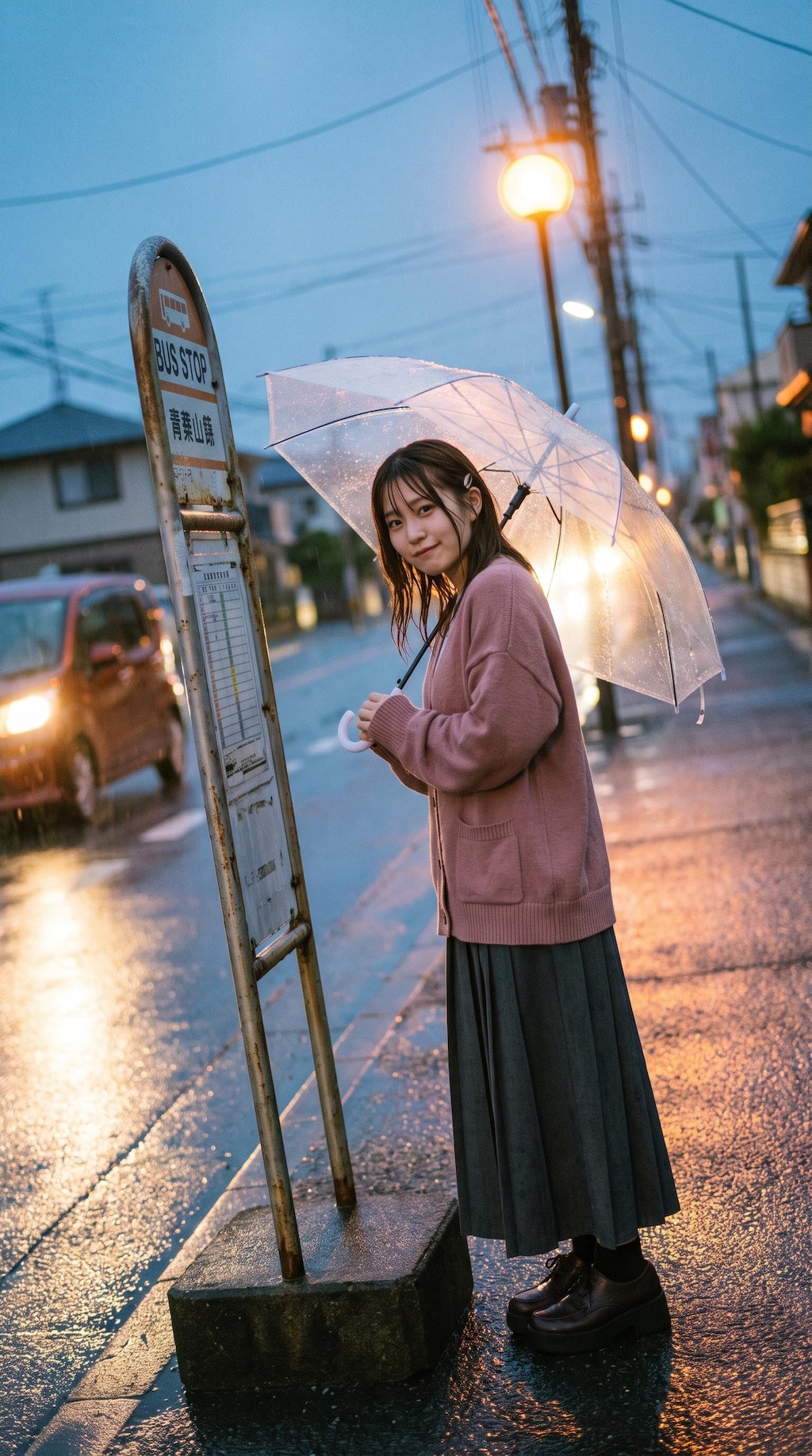 Waiting Beneath the Clear Umbrella