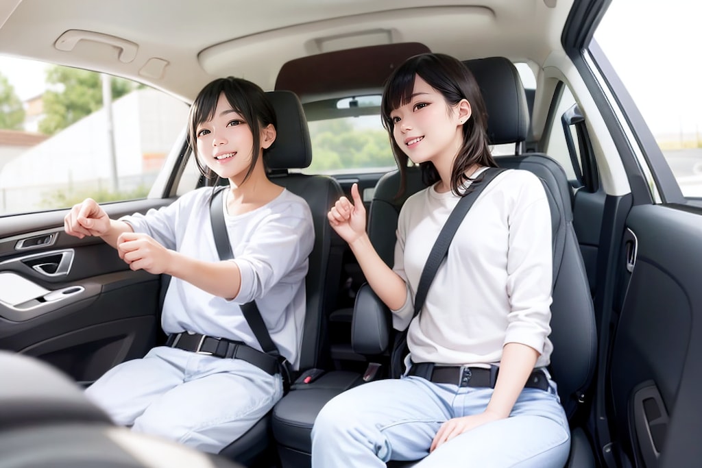 後部座席のむすめたち