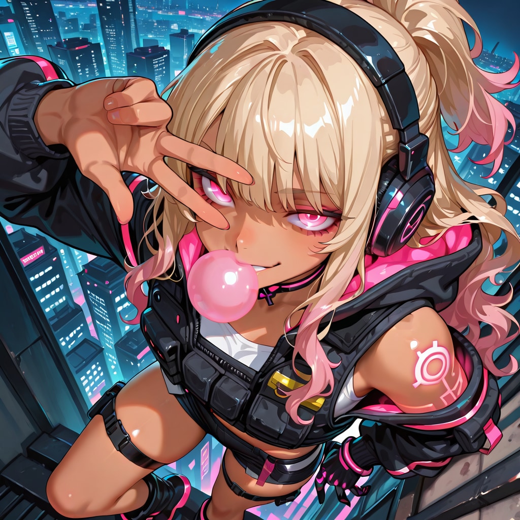 防犯カメラにピース☆ | の人気AIイラスト・グラビア