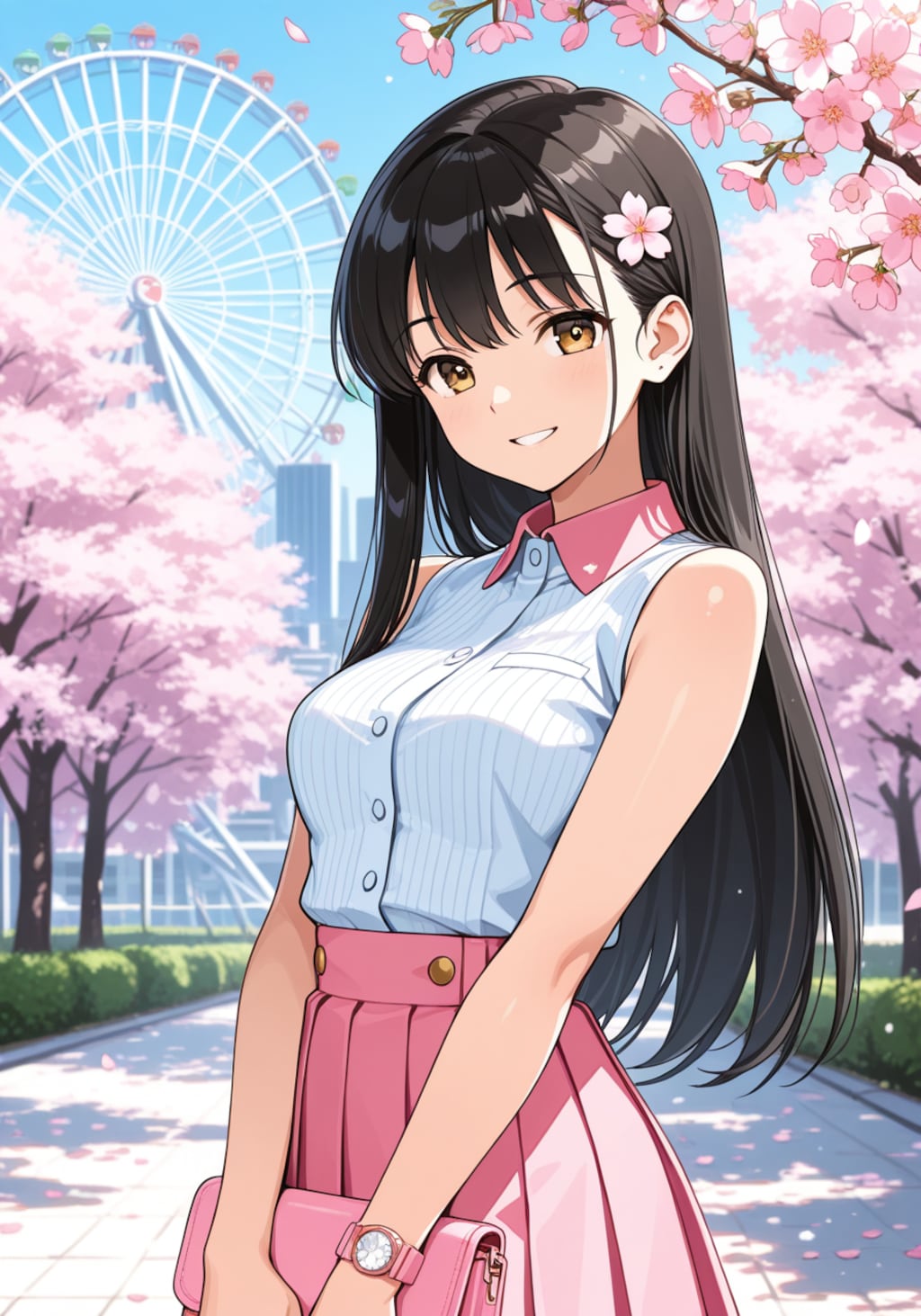 さくらと横浜デート。近くで見るとけっこう胸大きいかも……