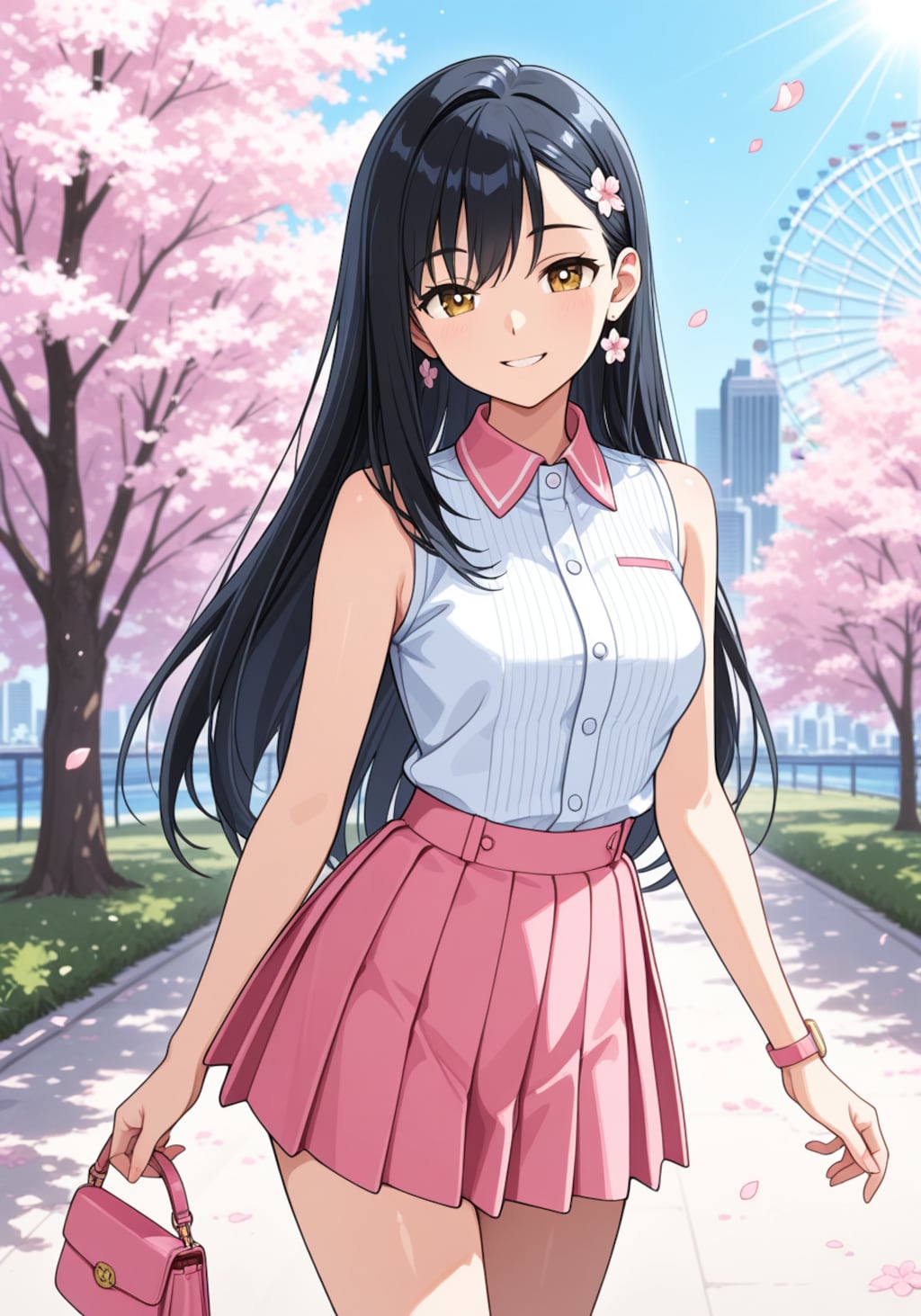 さくらと横浜デート。近くで見るとけっこう胸大きいかも……