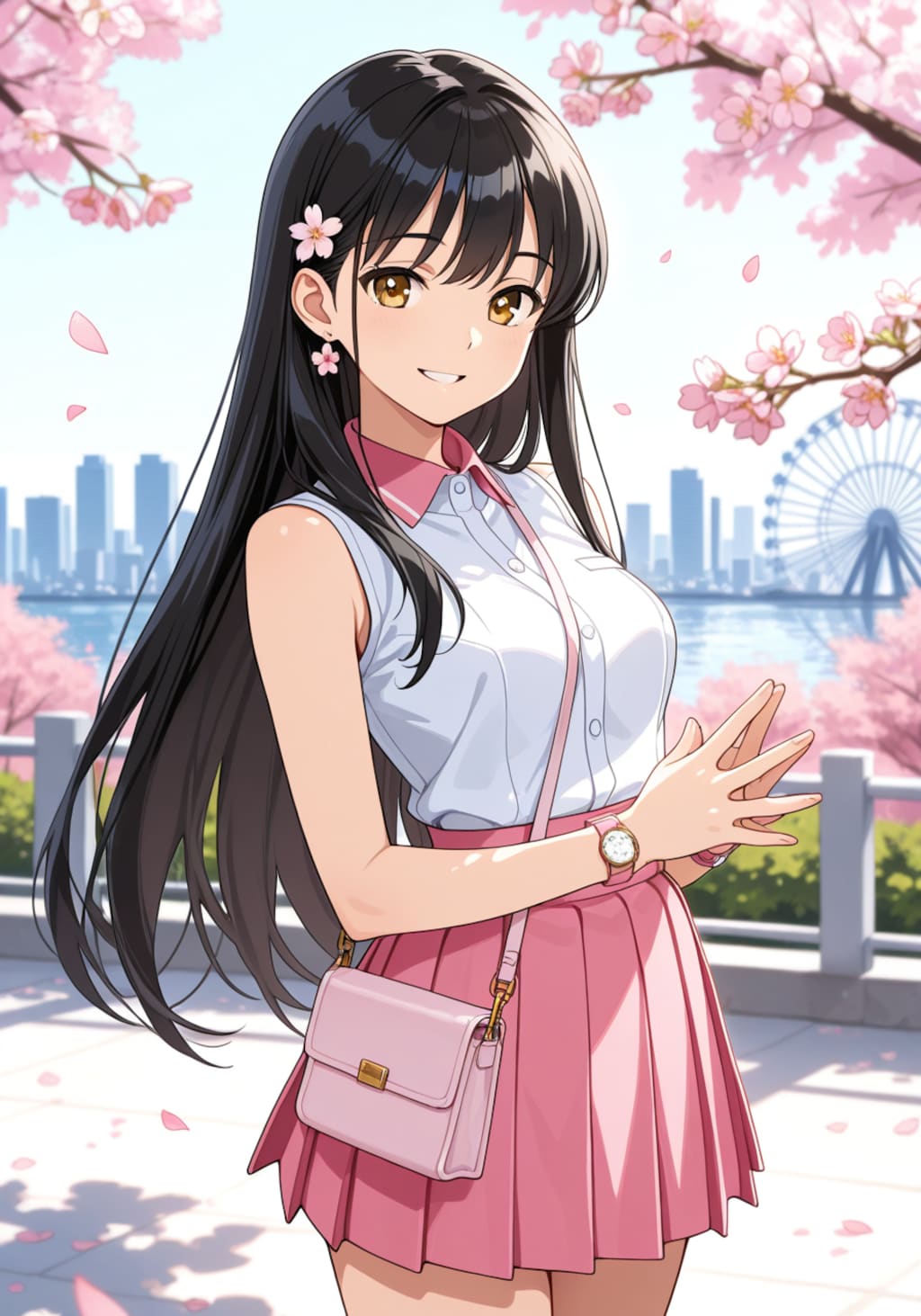 さくらと横浜デート。近くで見るとけっこう胸大きいかも……