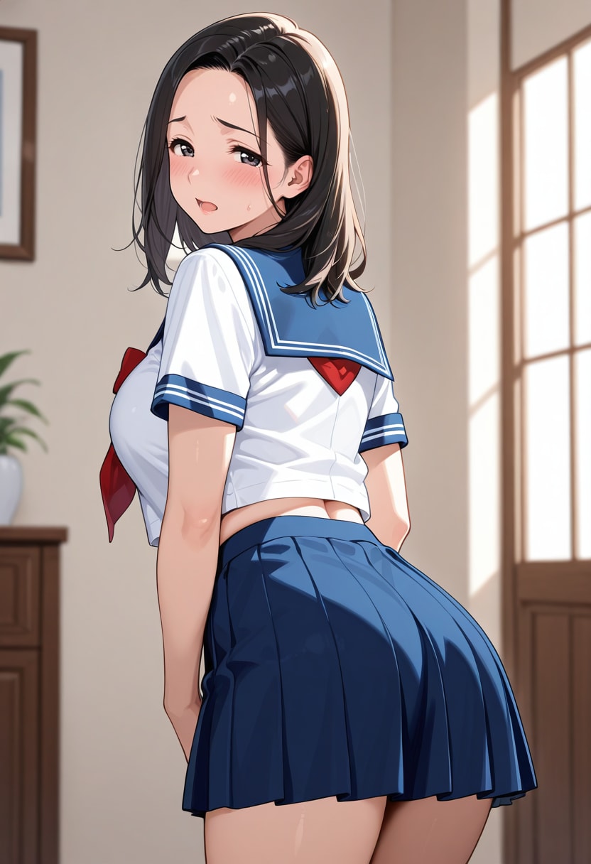 熟女のセーラー服