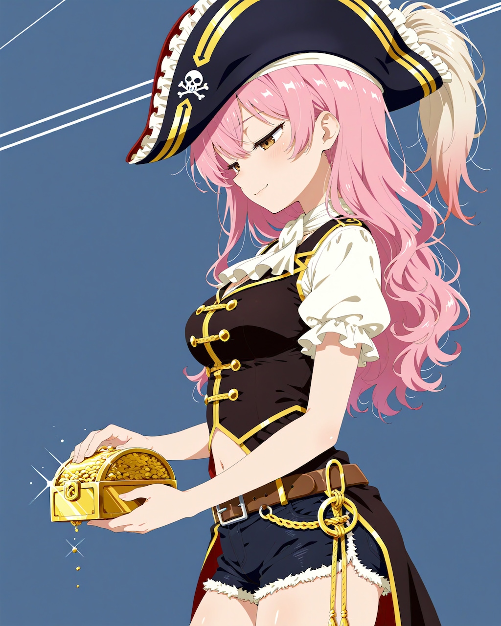 お宝を手にする女海賊