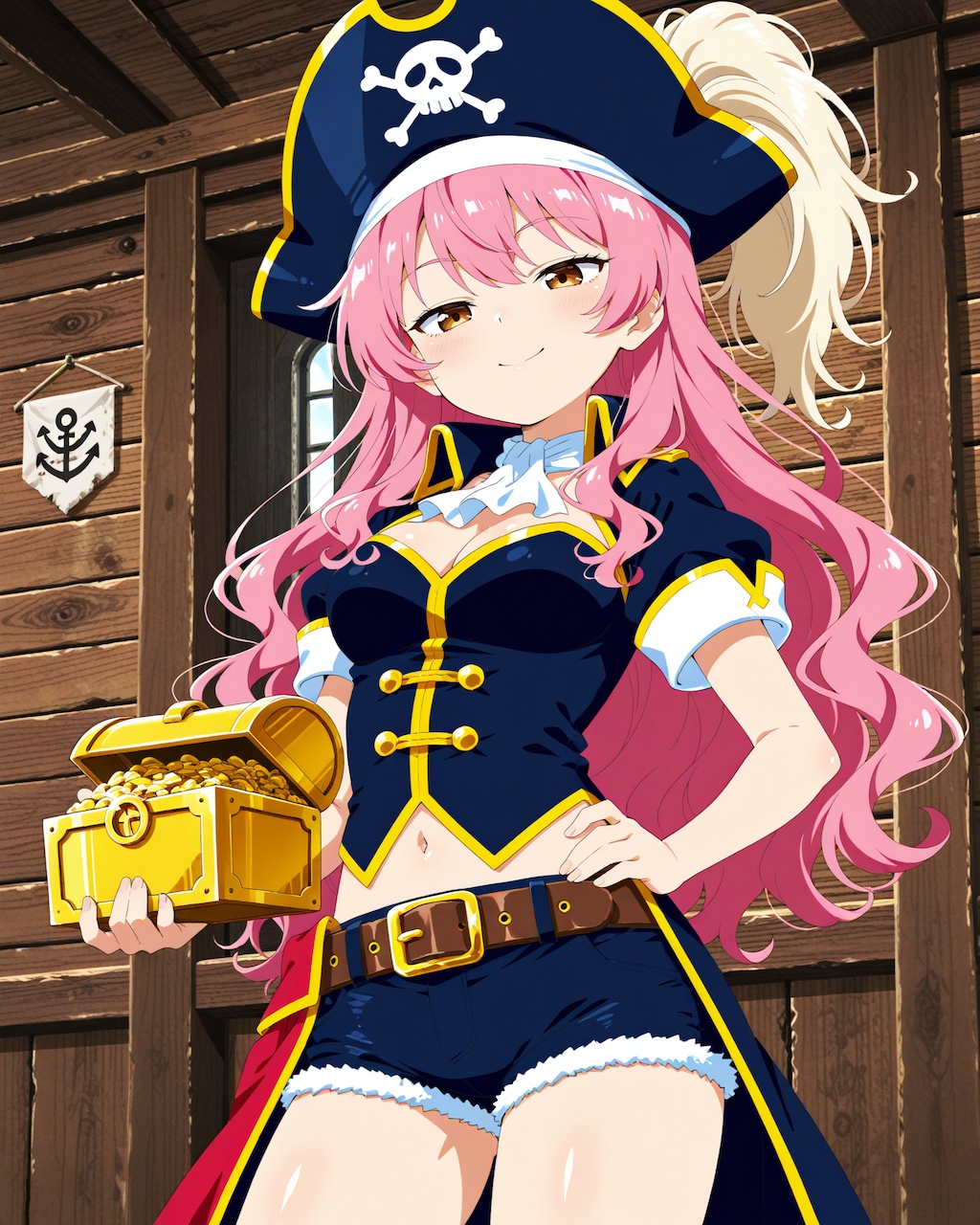 お宝を手にする女海賊
