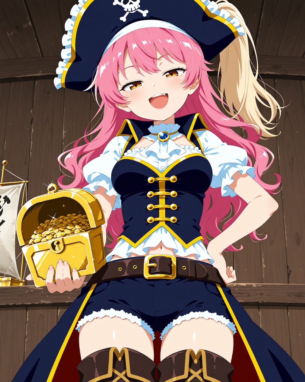 お宝を手にする女海賊