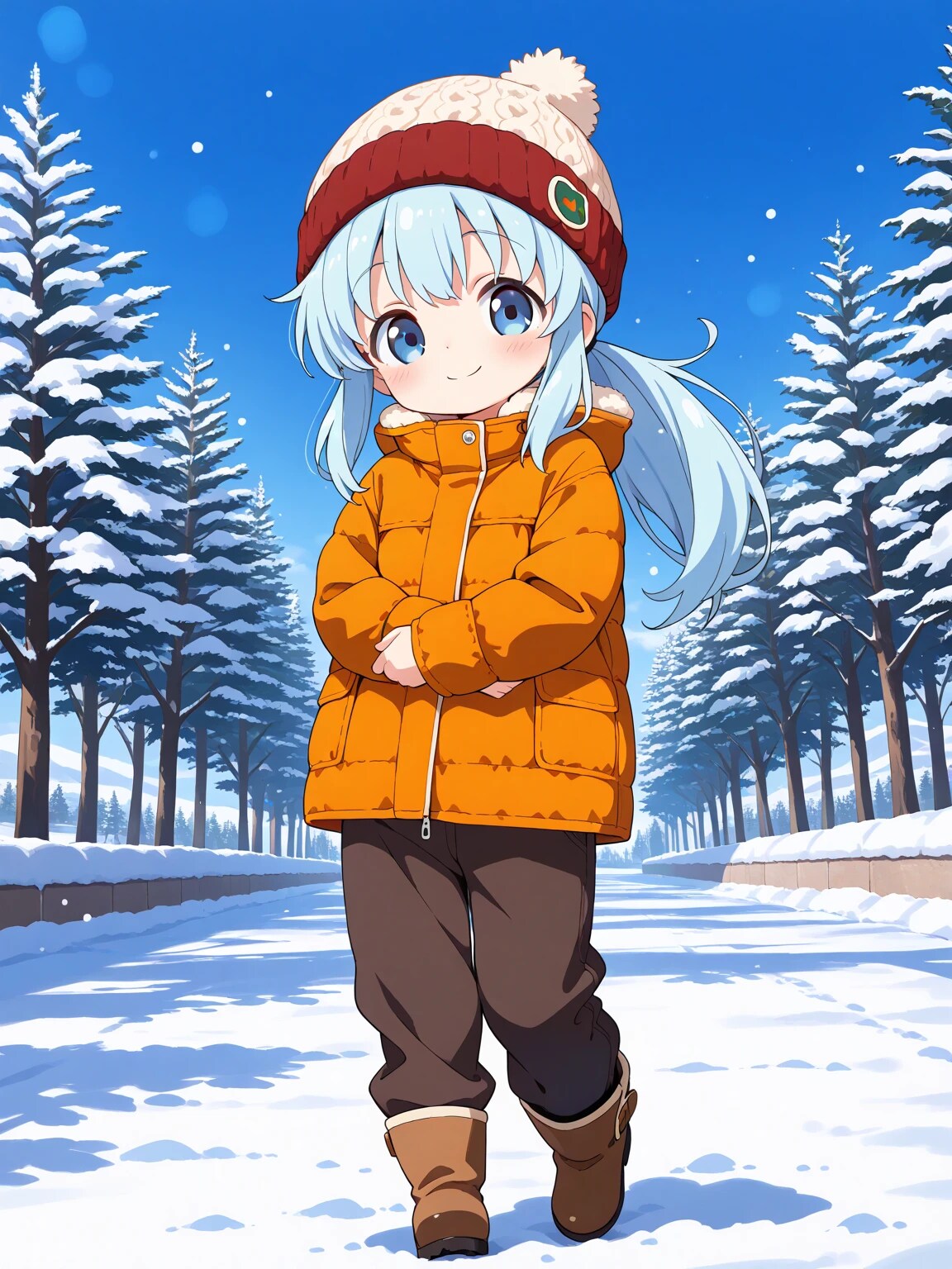 冬コーデのあおいちゃん