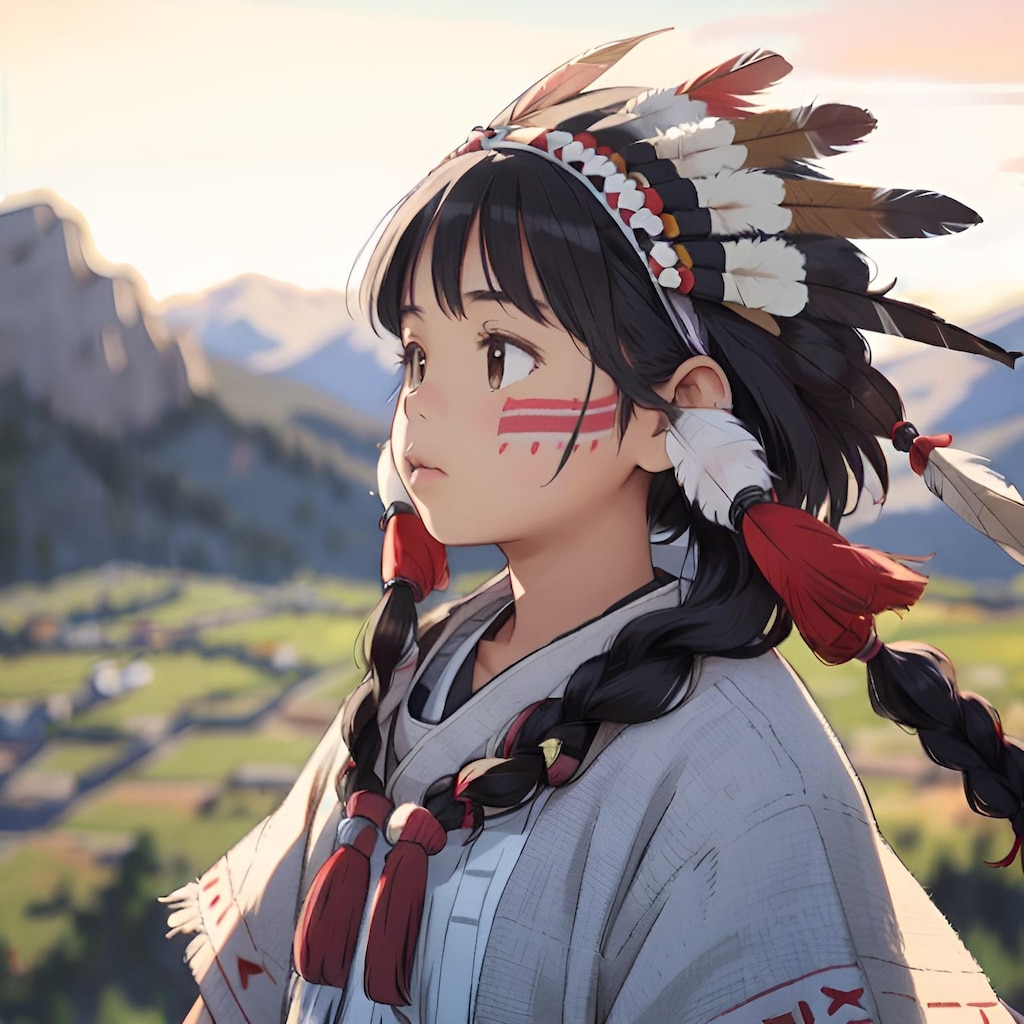 ネイティブアメリカンの女の子