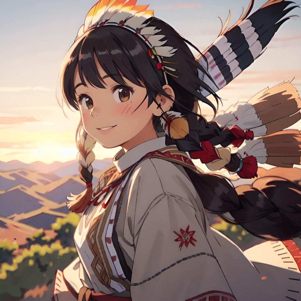 ネイティブアメリカンの女の子