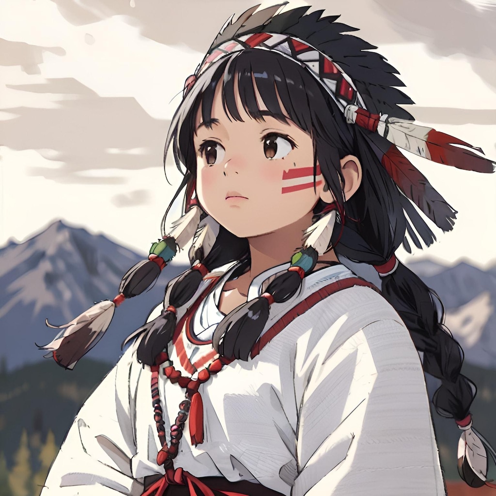 ネイティブアメリカンの女の子