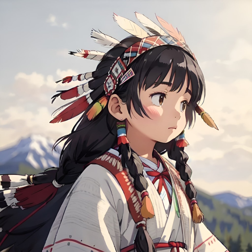 ネイティブアメリカンの女の子