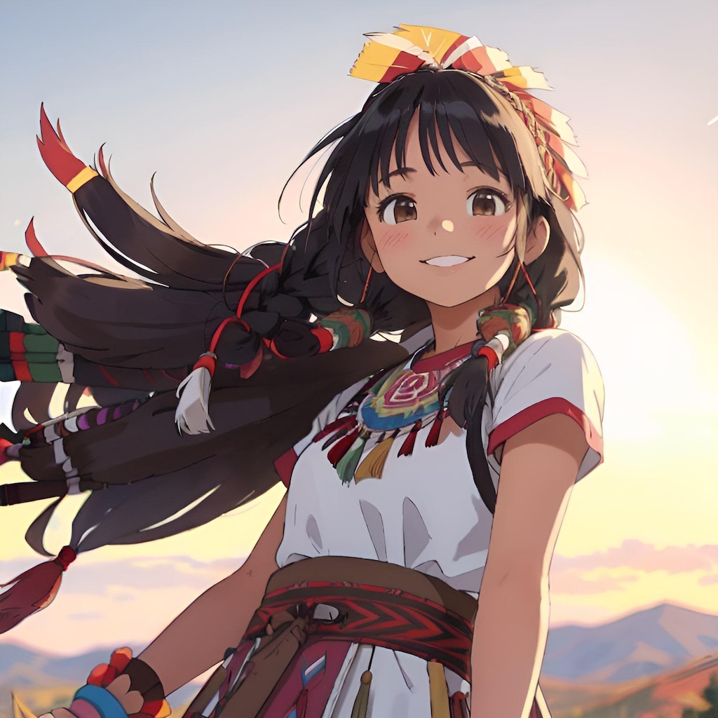 ネイティブアメリカンの女の子