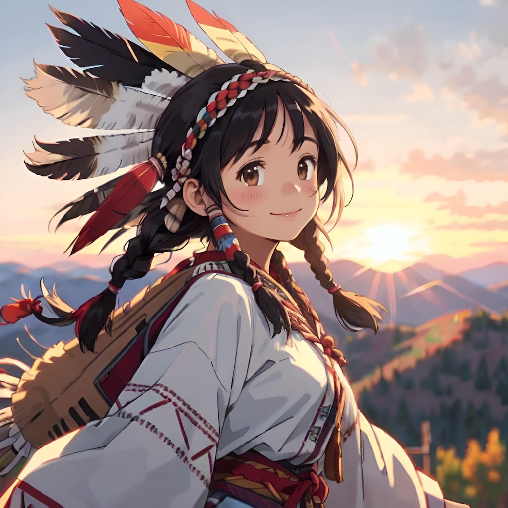 ネイティブアメリカンの女の子