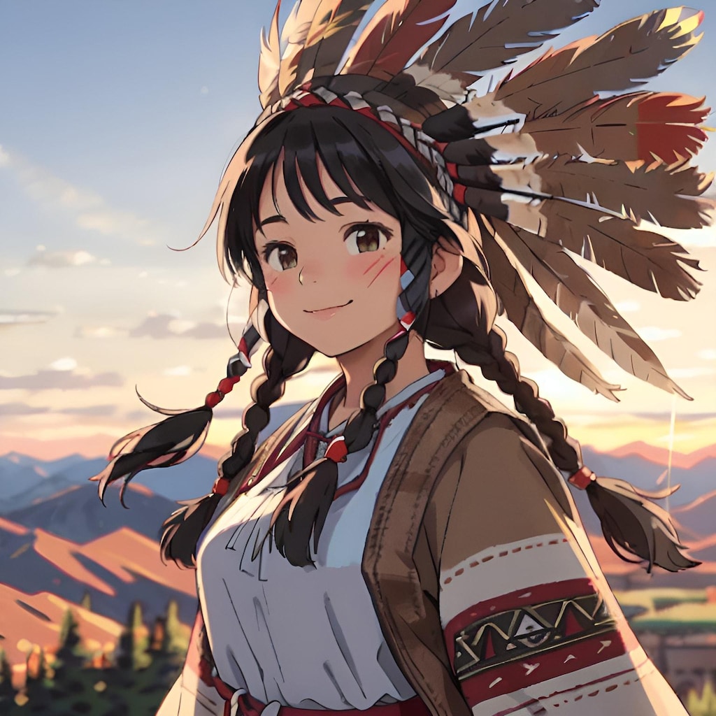 ネイティブアメリカンの女の子