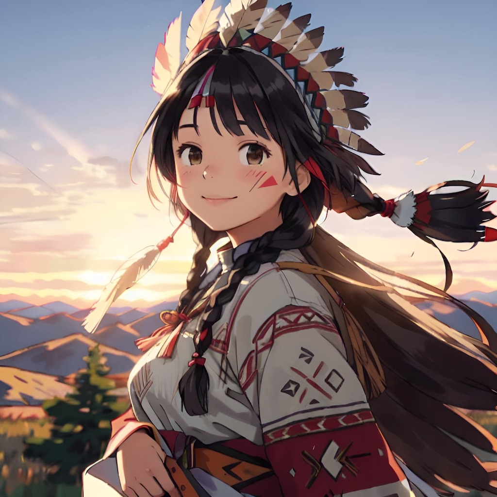 ネイティブアメリカンの女の子
