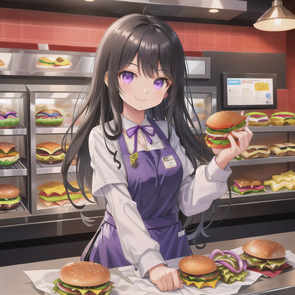 黒髪ロングでクルーの少女２１