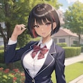 カラフルショートヘアJK（女子高生） 2枚目