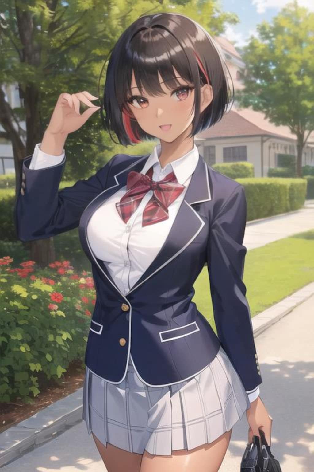 カラフルショートヘアJK（女子高生）