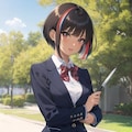 カラフルショートヘアJK（女子高生） 11枚目