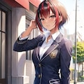 カラフルショートヘアJK（女子高生） 9枚目