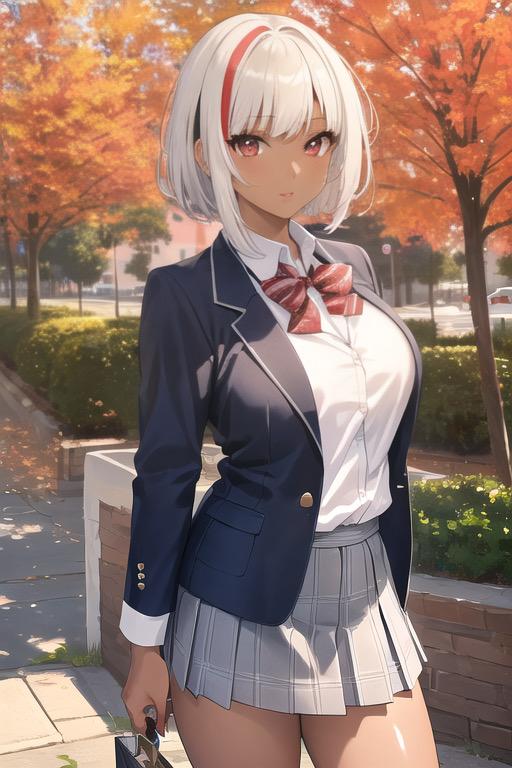 カラフルショートヘアJK（女子高生）