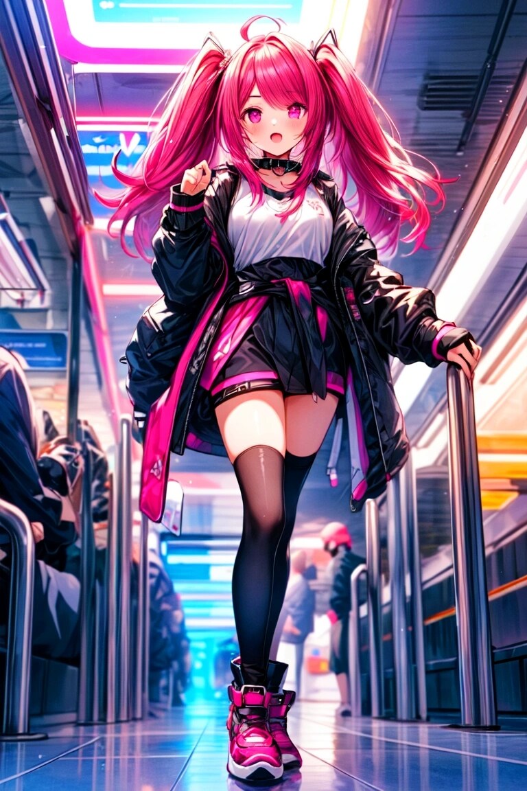 地下鉄とサイバーパンクなツインテール少女★その1(10枚)