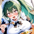 エロい顔で色々食べるメイドさん 5枚目