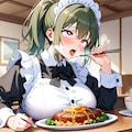 エロい顔で色々食べるメイドさん 7枚目