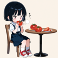 トマトを食べる 4枚目
