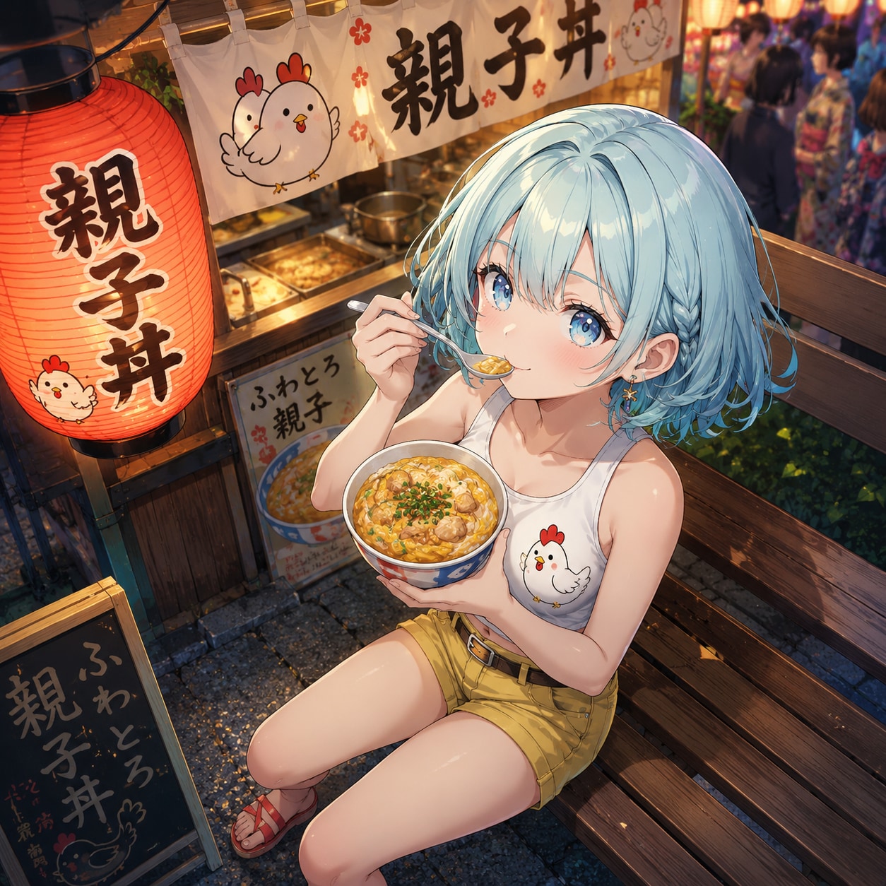 LARIMARちゃんと親子丼