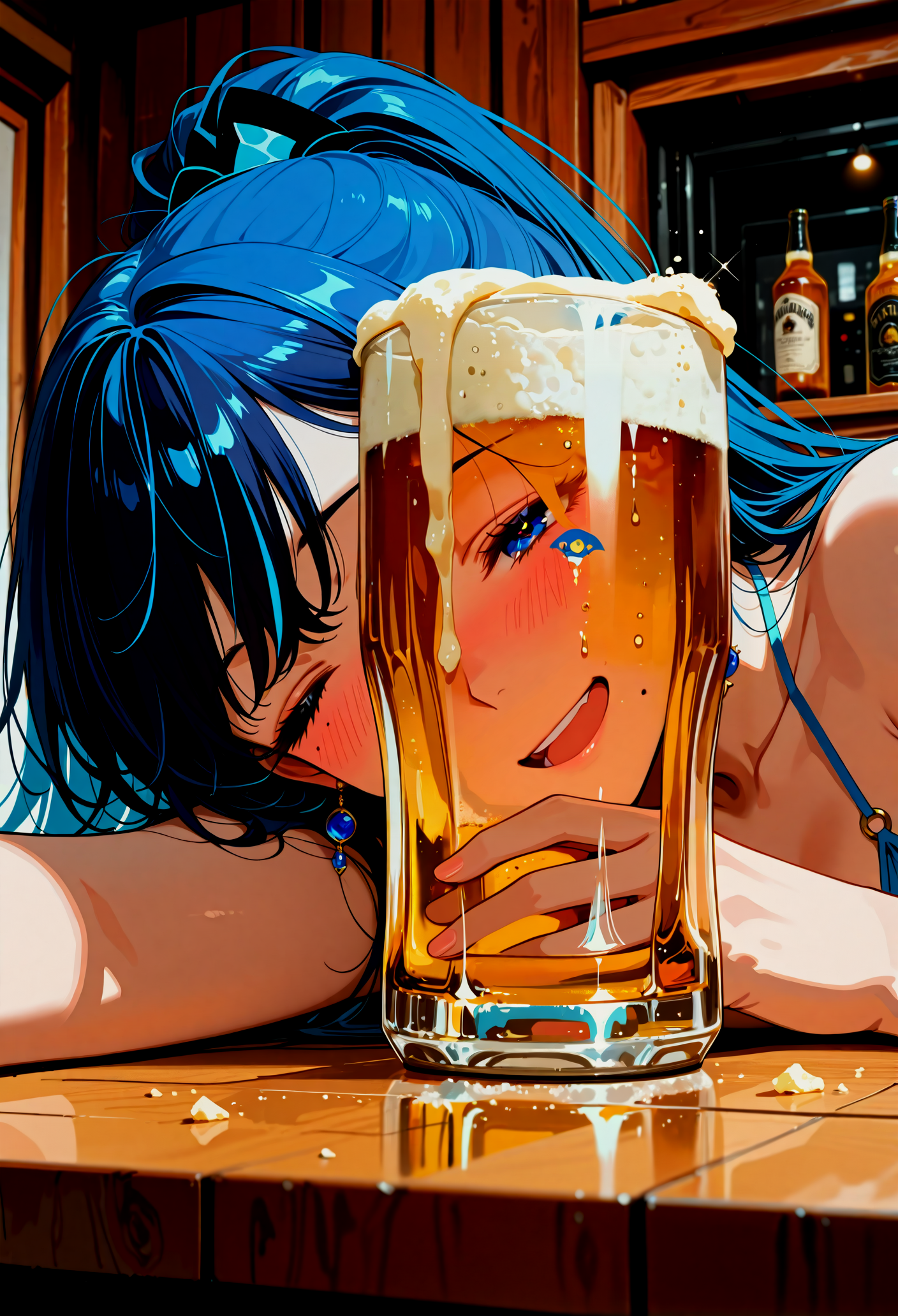 【限界泥酔】パラメータを緩めすぎたら、ビールグラスと完全に一体化してしまいました