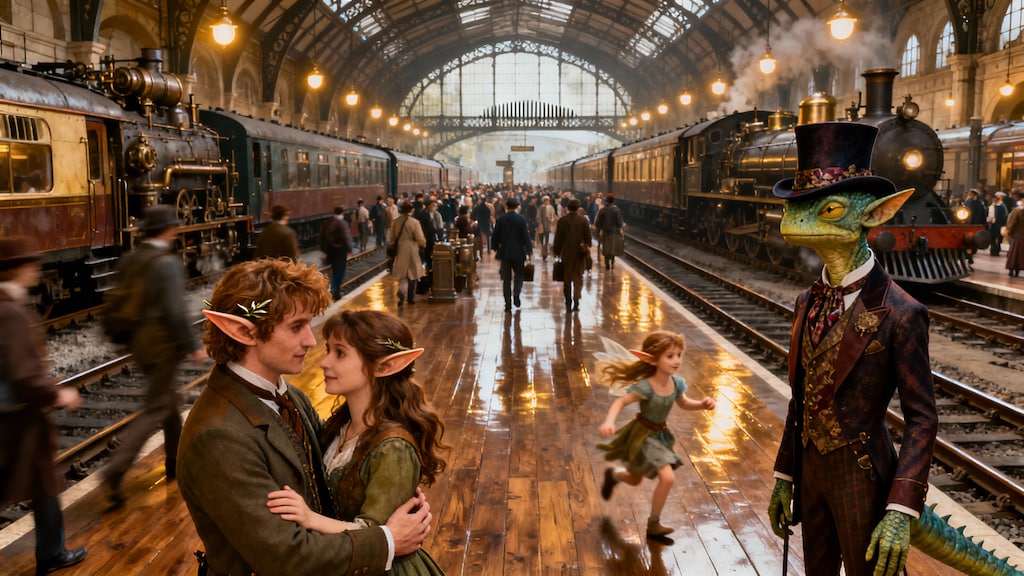 背景２４　鉄道駅