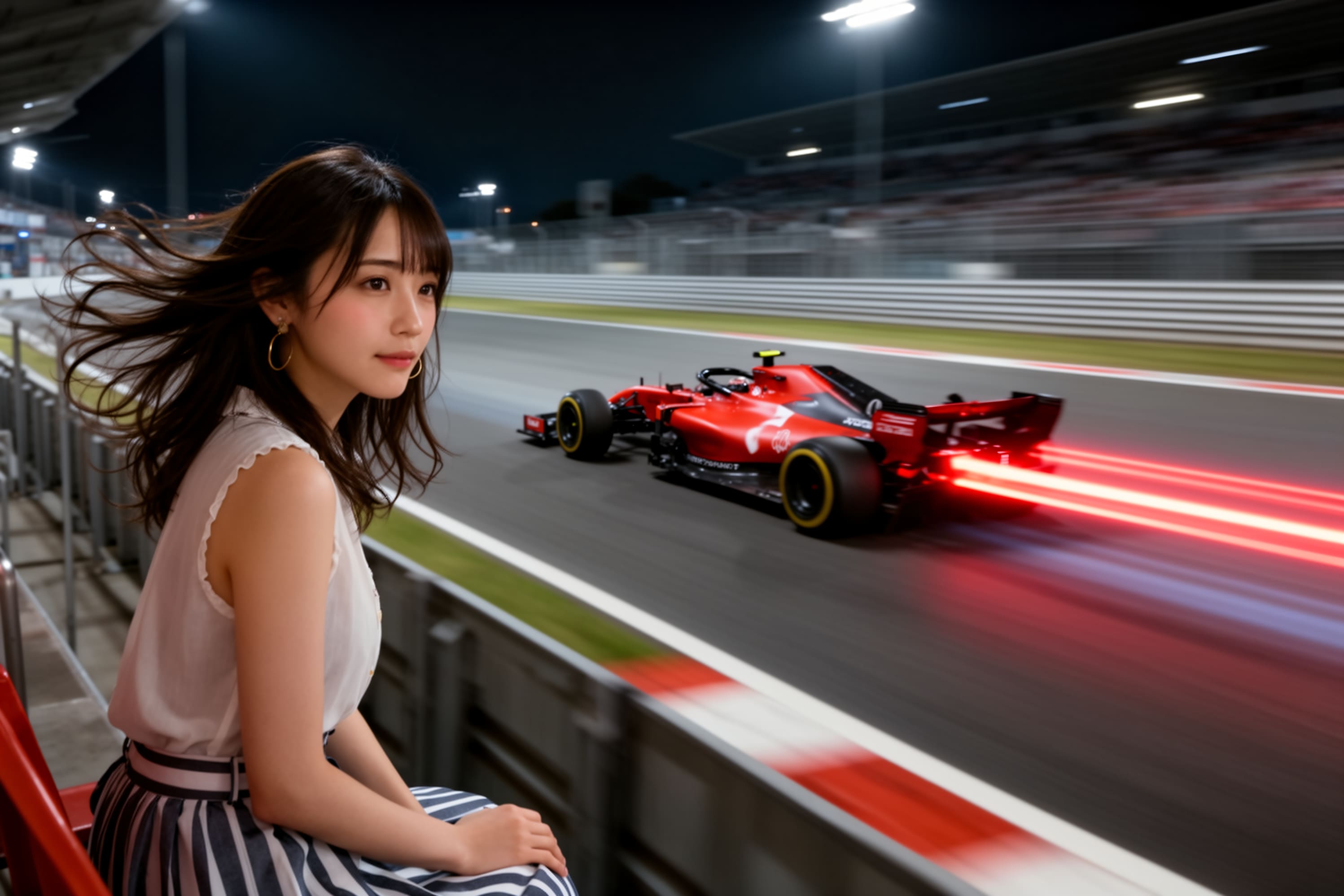 レース観戦する女性 | の人気AIイラスト・グラビア