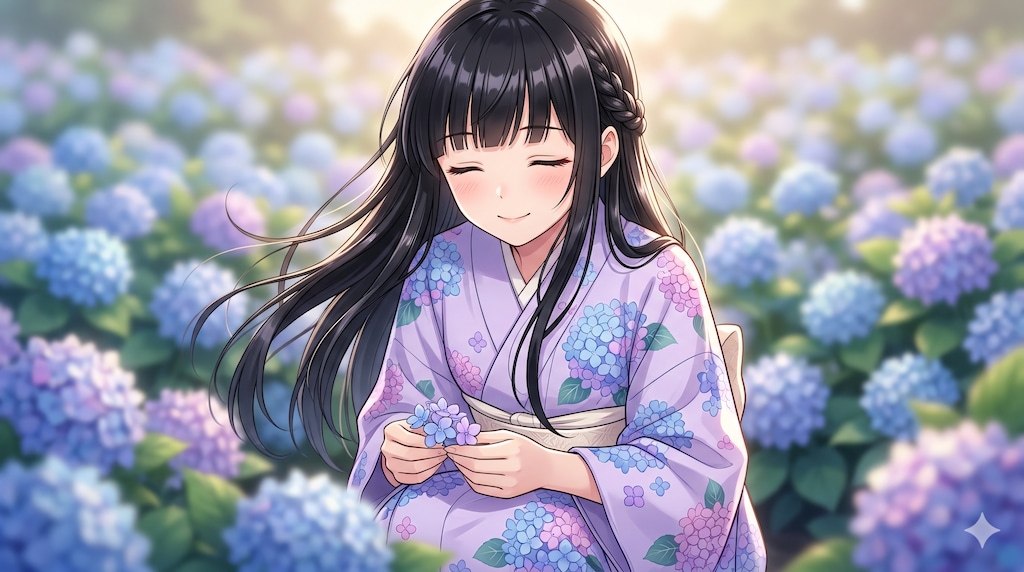 姫カットの紫陽花姫２。