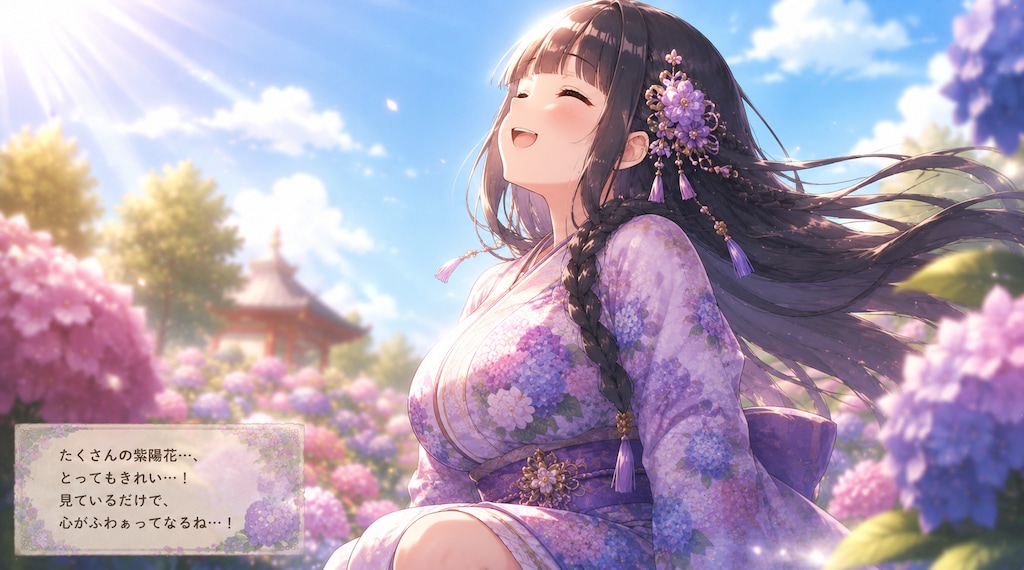 姫カットの紫陽花姫２。