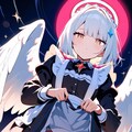 白髪のメイド天使ちゃん 2枚目
