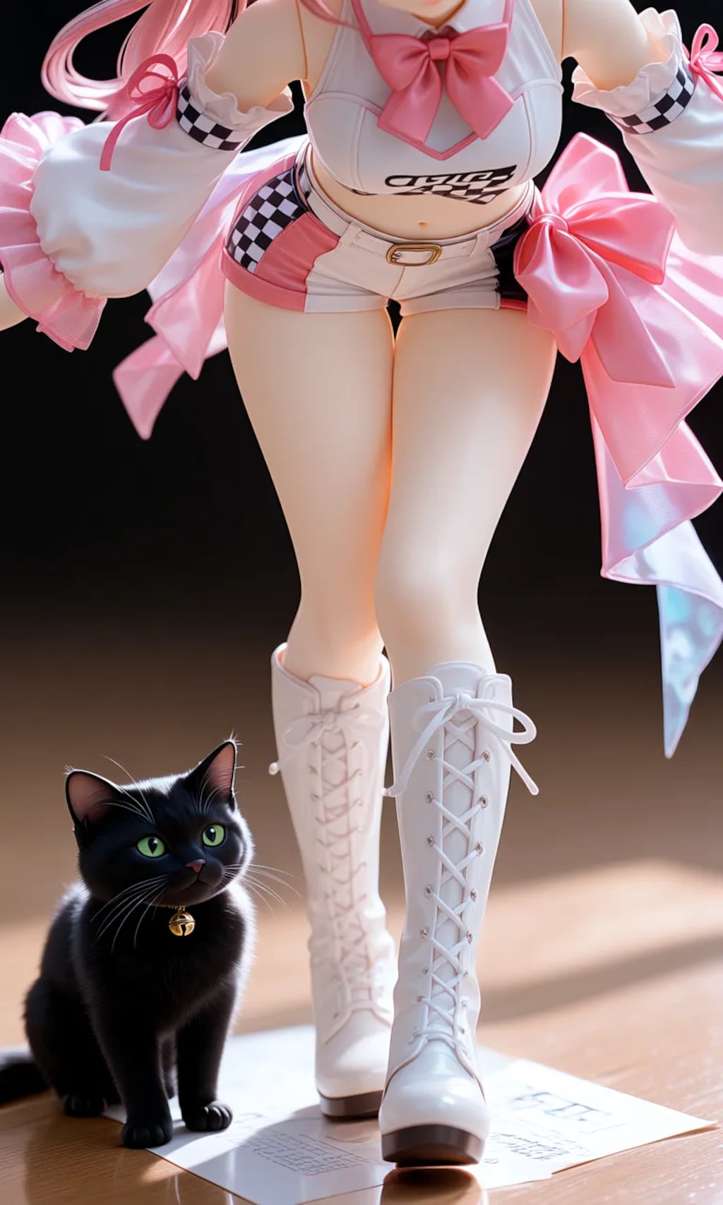 異世界制服少女達　 レースクィーンと黒猫🐈‍⬛　アクリルドールフィギュア