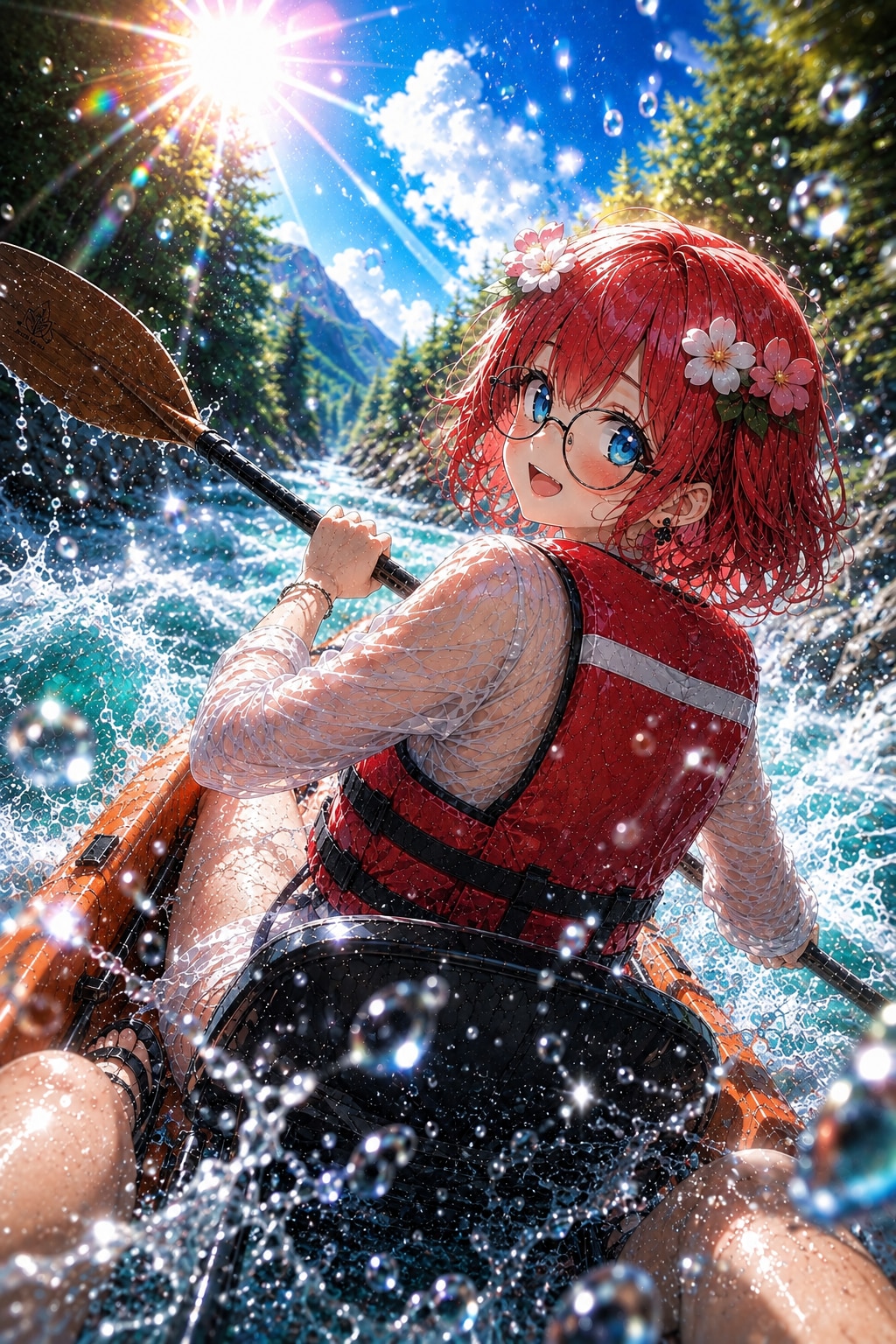 急流、笑顔で突破！