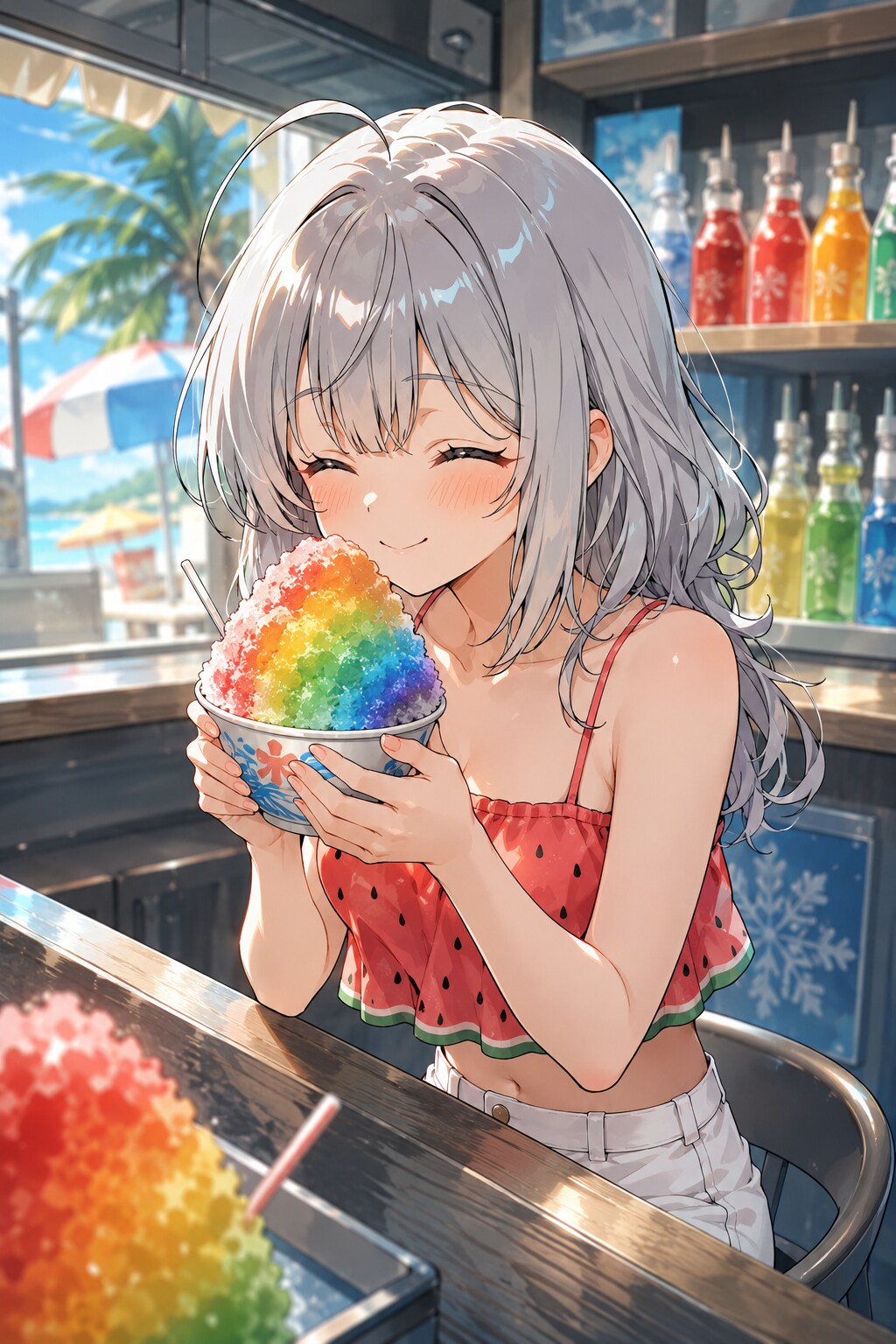 かき氷、匂いだけでも幸せ。