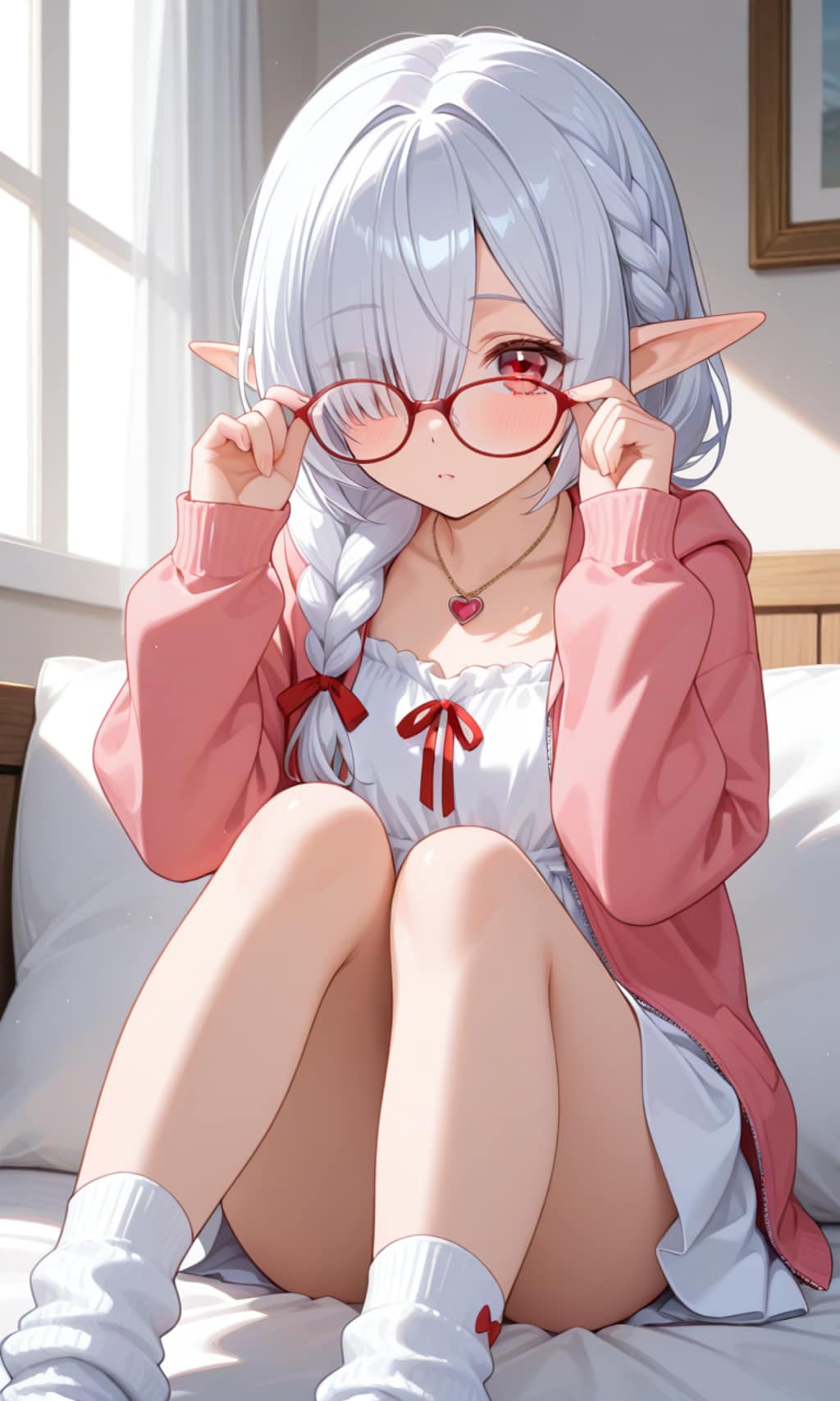 眼鏡三つ編みのシロネさん