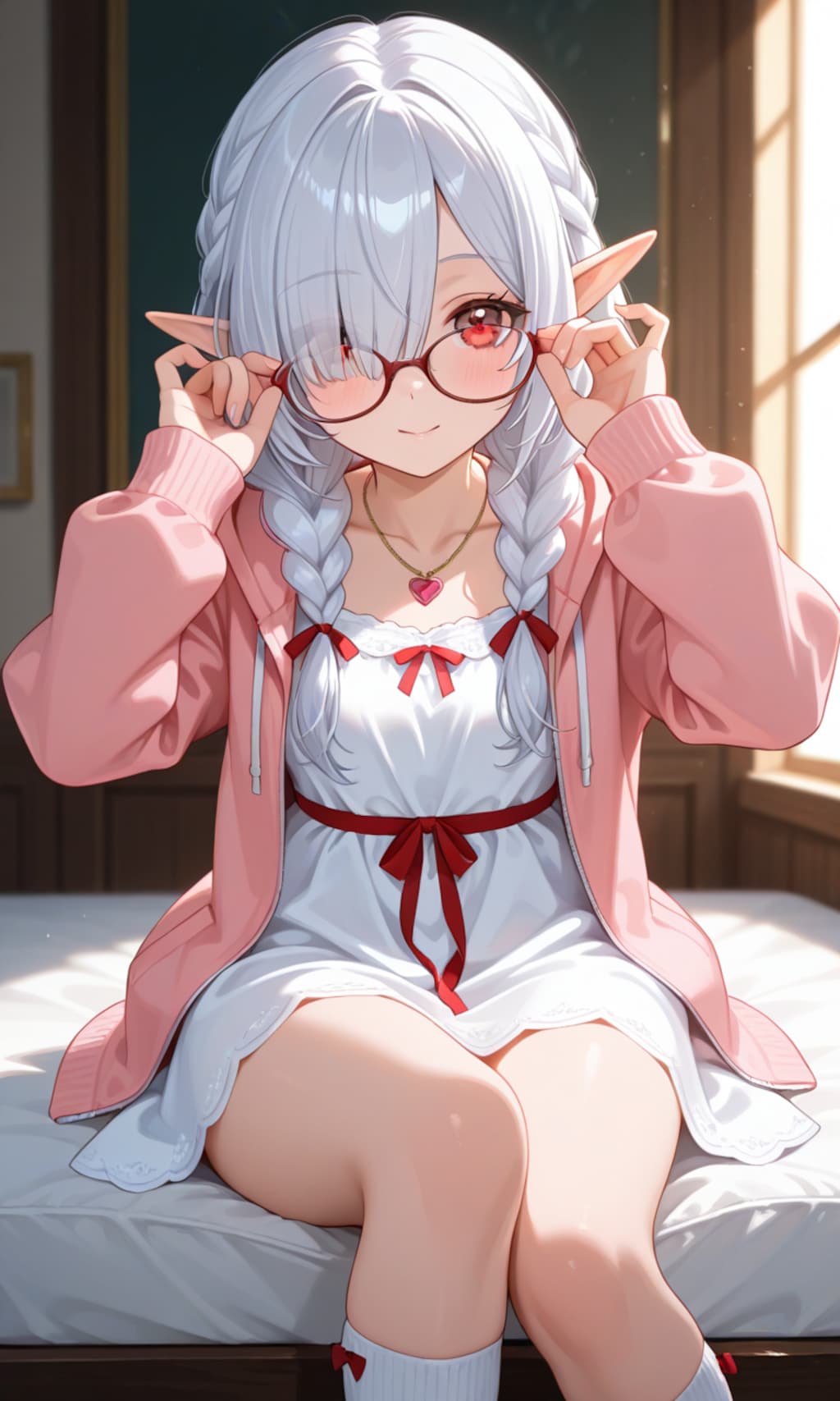 眼鏡三つ編みのシロネさん